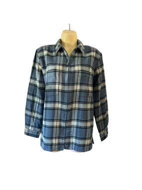 Classics by Jantzen Vintage Blue Plaid Shirt Jacket Size S Shacket Outdoors